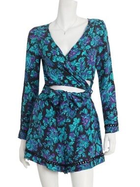 Zimmermann Floral Wrap Romper